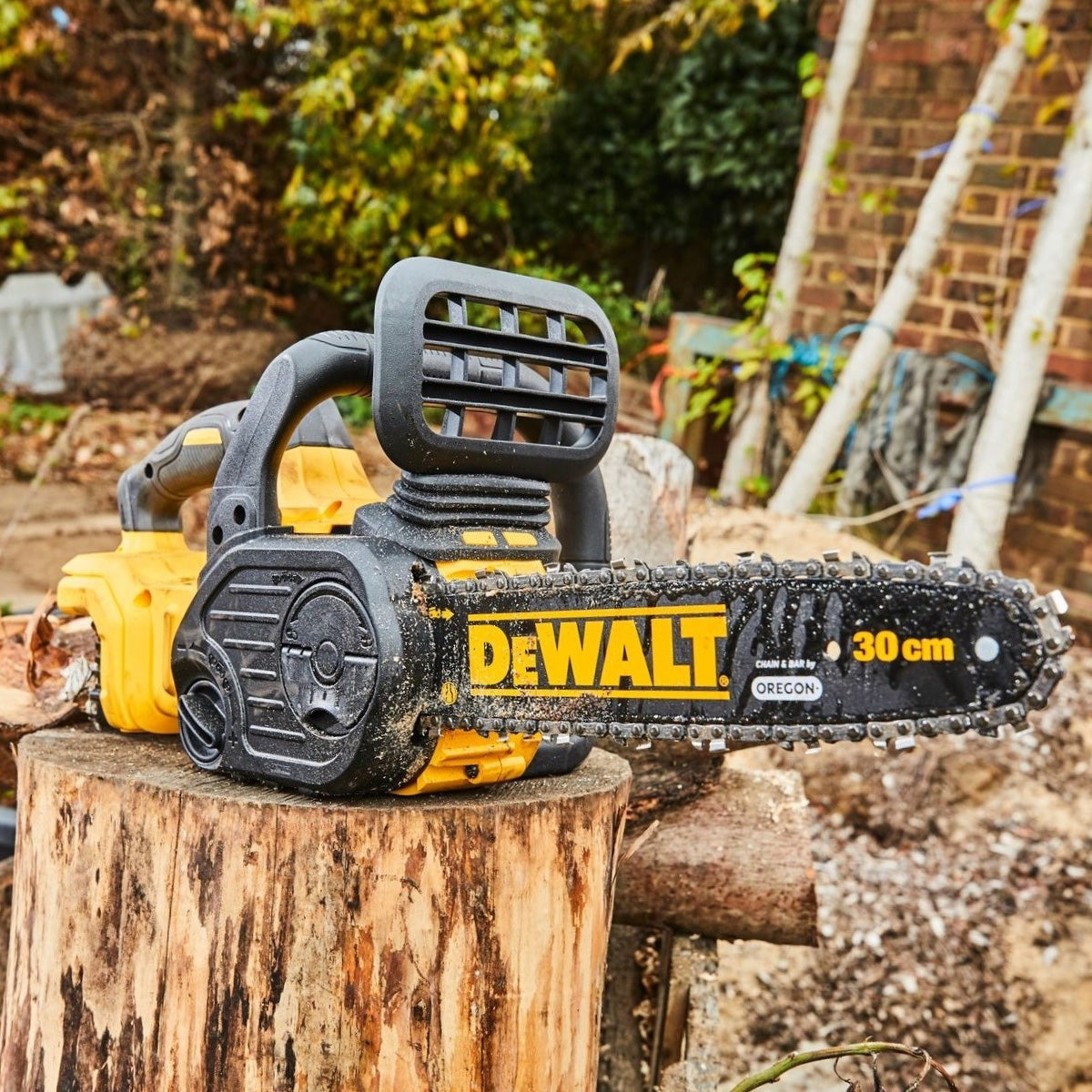 DeWALT-DeWALT 18V Compact Chainsaw - Efficient 30cm 18V lightweight chainsaw - cordless operation!-Battery Chainsaw Skin-