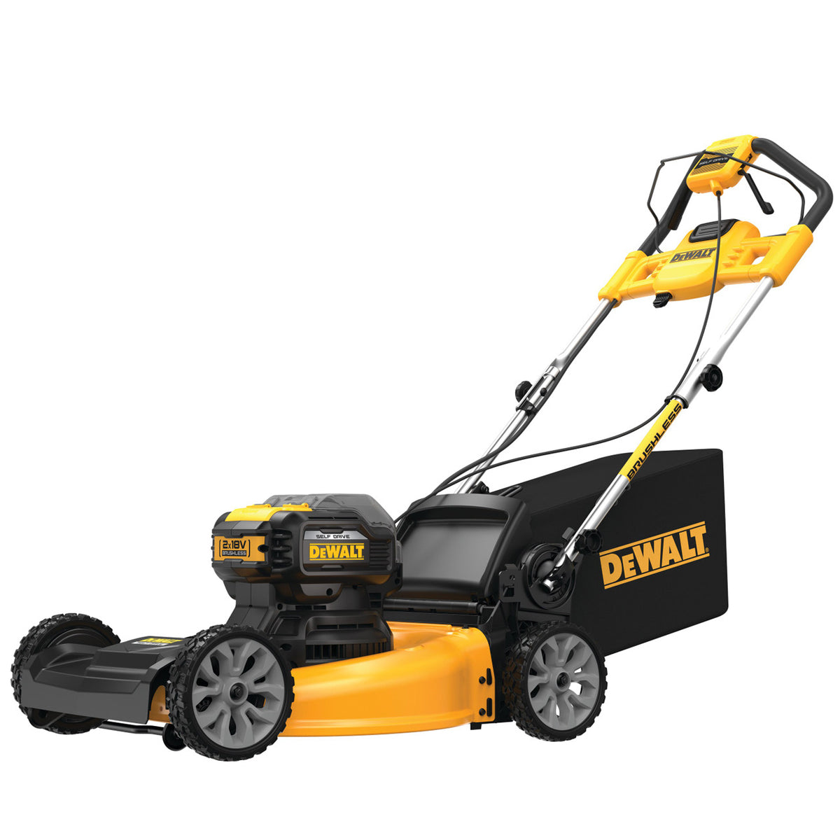 DeWALT-DeWALT 2x18V XR 21in SP Mower - 54cm deck, self-propelled, foldable handle, 6-height adjustment!-Lawn Mower-