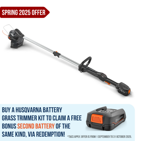 Husqvarna-Husqvarna Aspire T28 18V Grass Trimmer - Lightweight domestic 18v battery trimmer!-Battery Grass Trimmer Kit-Grass Trimmer Kit with Battery and Charger-