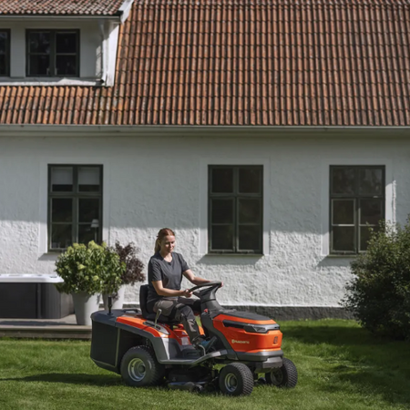 Husqvarna-Husqvarna TC100i Battery Tractor - 38in cut, efficient collection system, fully electric, dual-pedal operation-Catcher Ride On Mower-