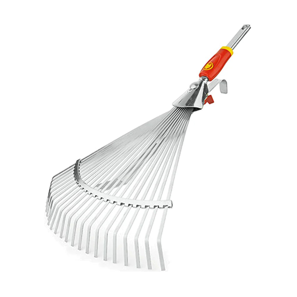 WOLF-Garten-WOLF-Garten Adjustable Lawn Rake - Flexible spring-steel tines and adjustable working width (36cm to 56cm)-Rake-
