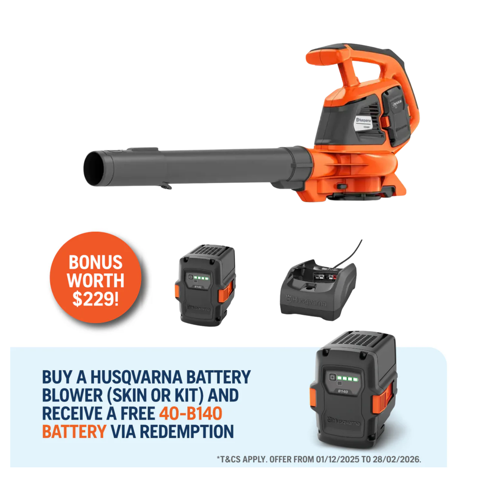 Husqvarna 120iBV Battery Blower Vac - 2-in-1 Battery Blower Vac perfect for the homeowner!