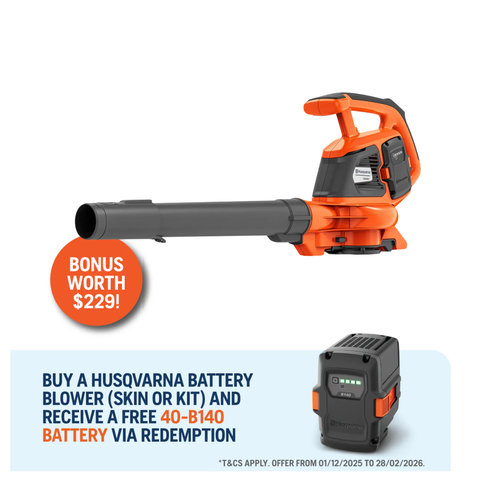 Husqvarna 120iBV Battery Blower Vac - 2-in-1 Battery Blower Vac perfect for the homeowner!