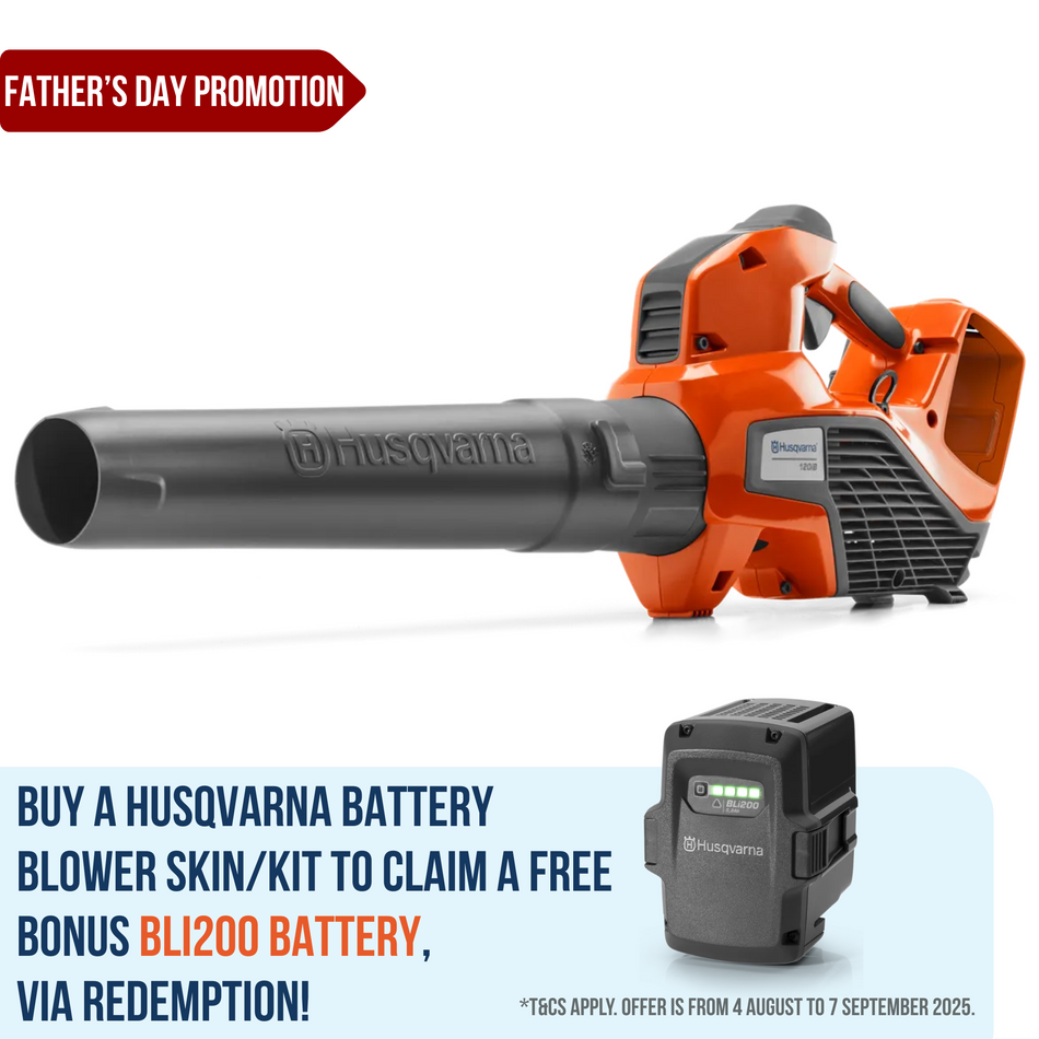 Husqvarna 120iB Battery Blower - Easy-to-use battery-powered blower for small and medium gardens
