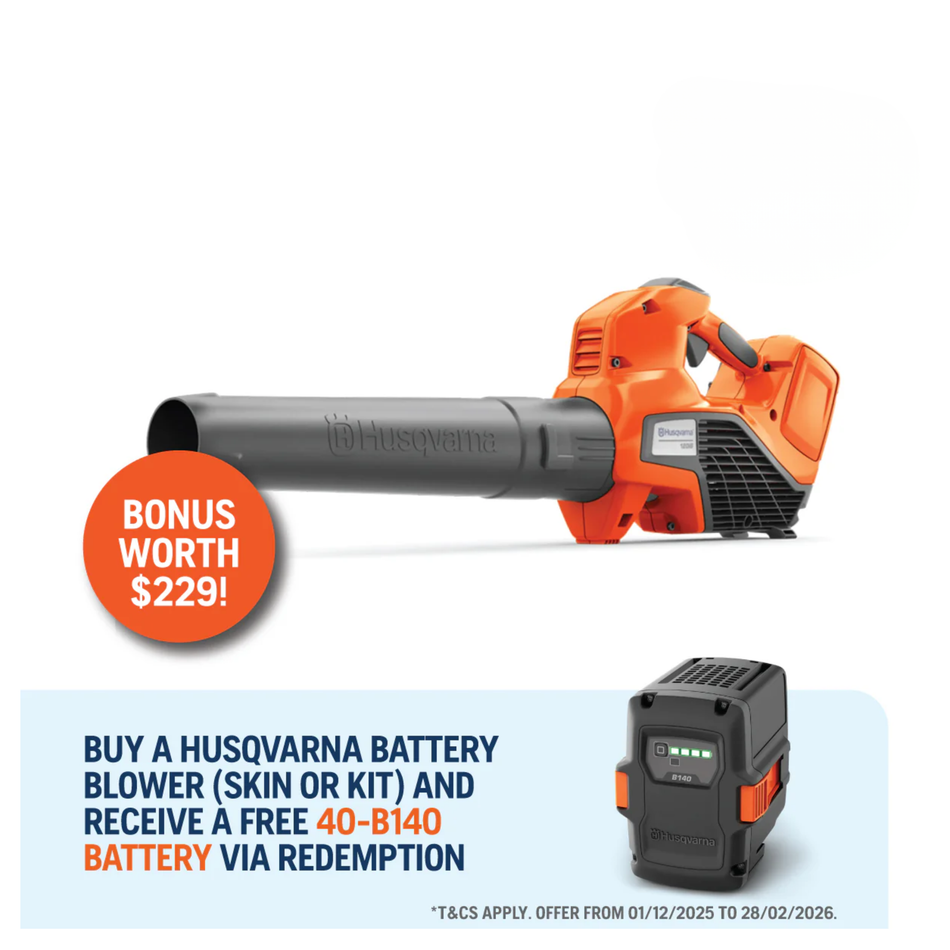 Husqvarna 120iB Battery Blower - Easy-to-use battery-powered blower for small and medium gardens