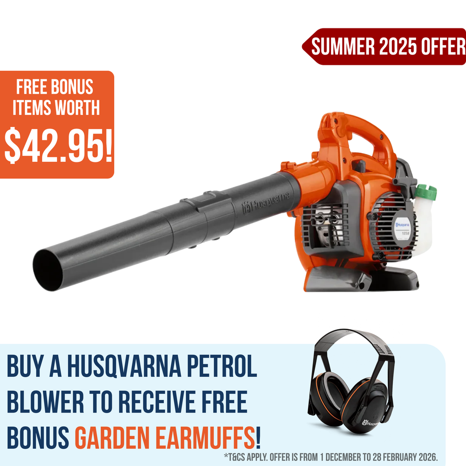 Husqvarna 125B Blower - Great price on this Husqvarna 28cc blower. Air Speed 274 km/hr.