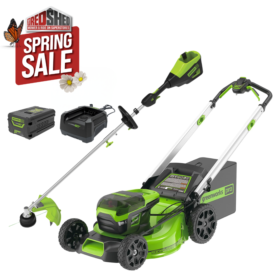 Greenworks 2502807 60V 18" Lawnmower Bundle Kit [1305907AU] - With BONUS Self-Propelled Mower, $279 4Ah Battery and $125 Fast Charger!