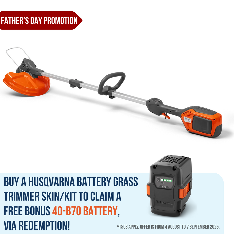 Husqvarna 215iL Battery Trimmer - Premium-quality, battery grass trimmer