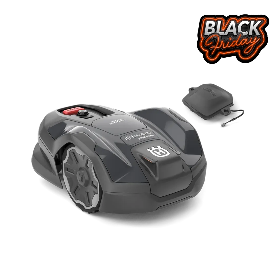Husqvarna Automower® 305E NERA - Robotic mower that trims the edges, for small to midsize lawns.