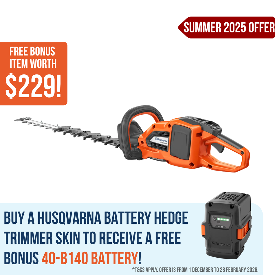 Husqvarna 322iHD60 Hedge Trimmer - Powerful and efficient battery hedge trimmer for heavy homeowner use
