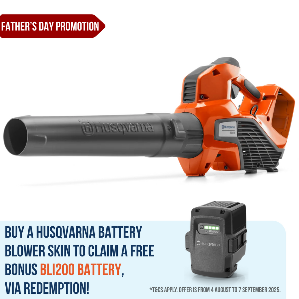 Husqvarna 325iB Leaf Blower - Powerful 36V blower with cruise control & boost mode, high blow force!