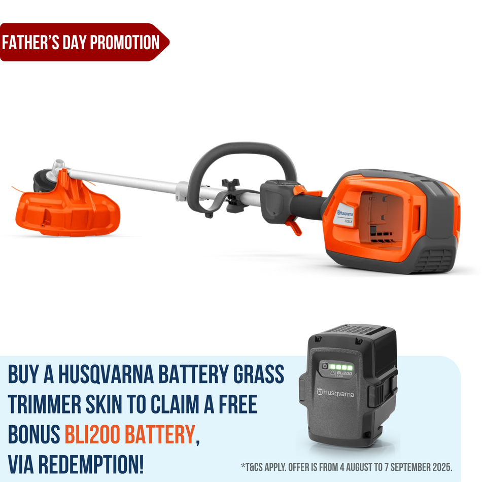 Husqvarna 325iLK Trimmer-Skin Only - perfectly balanced, high-performance, battery-powered combi trimmer
