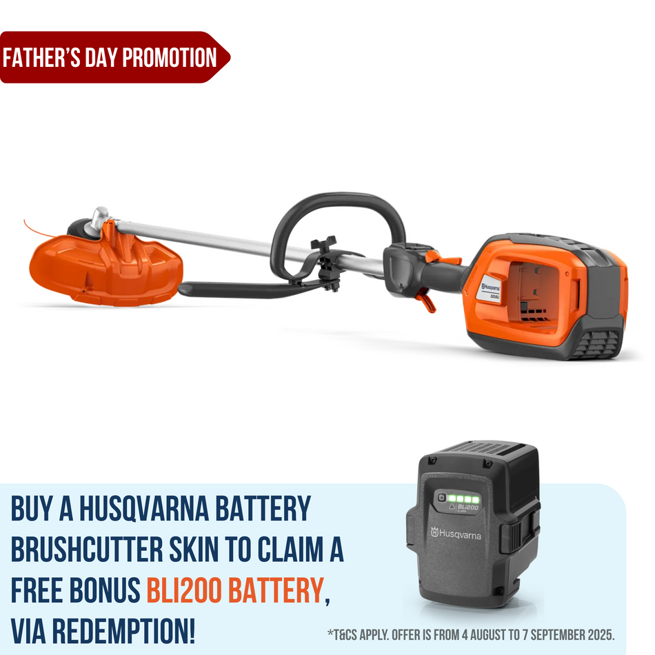 Husqvarna 325iRJ Battery Trimmer - 36V battery brushcutter with cutting power equivalent to 25cc petrol motor