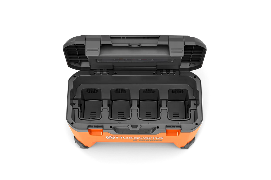 Husqvarna 40-C1000X4 Mutli-Bay Battery Charger - Efficient and smart high-power charging wherever you want.