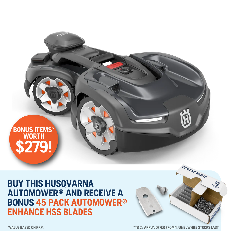 Husqvarna Automower® 435X AWD EPOS - Wire free AWD robotic mower that masters steep slopes up to 70%.