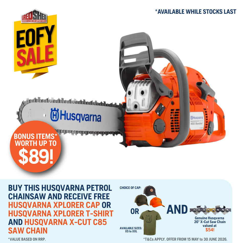 Husqvarna 455 Rancher Saw - Powerful 55.5cc Chainsaw with 20" Bar