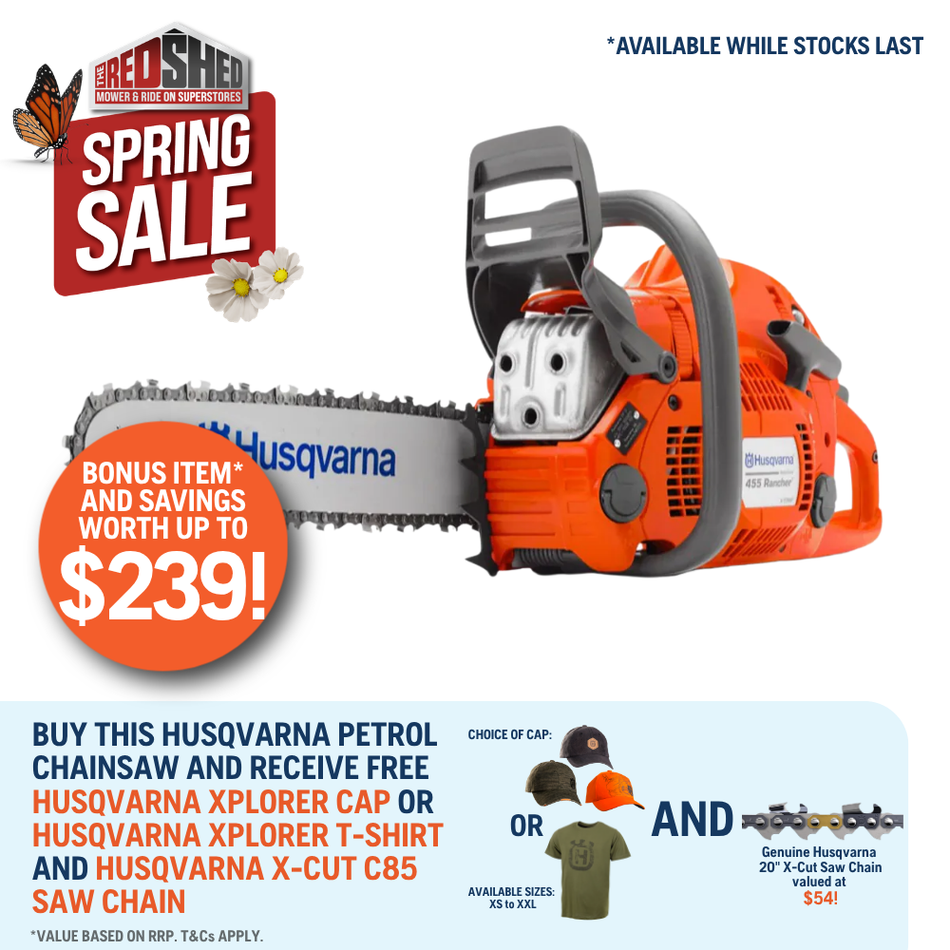 Husqvarna 455 Rancher Saw - Powerful 55.5cc Chainsaw with 20" Bar