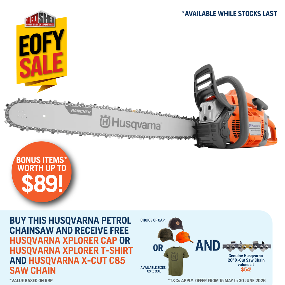 Husqvarna 460 Rancher Saw - High-performing 60cc chainsaw for demanding cutting jobs.