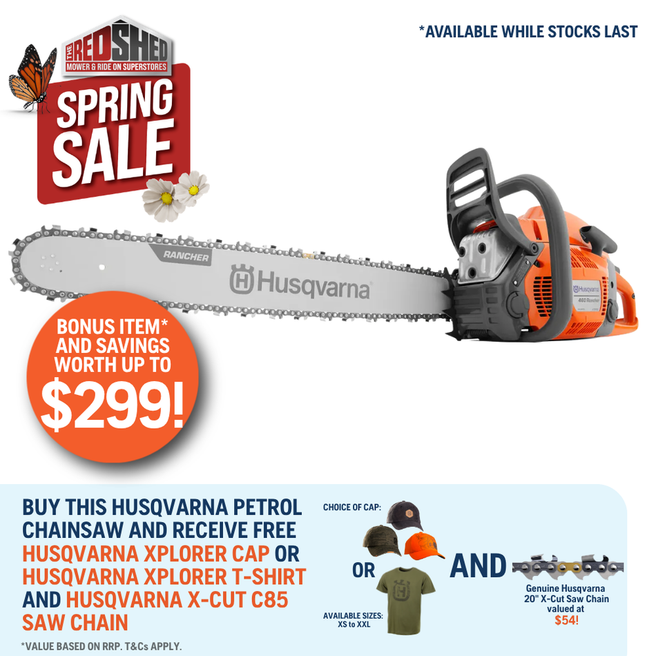 Husqvarna 460 Rancher Saw - High-performing 60cc chainsaw for demanding cutting jobs