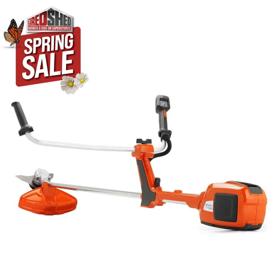 Husqvarna 520iRX Grass Trimmer - Lightweight, battery-powered grass trimmer with bullhorn handle and two-way rotation trimmer head, designed for professional use.