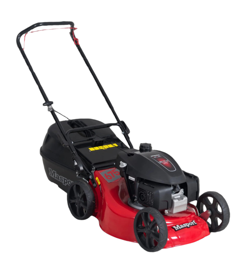 Masport 675ST S19 2'n1 19" Lawn Mower - Cut edge to edge with mulching or catching options.
