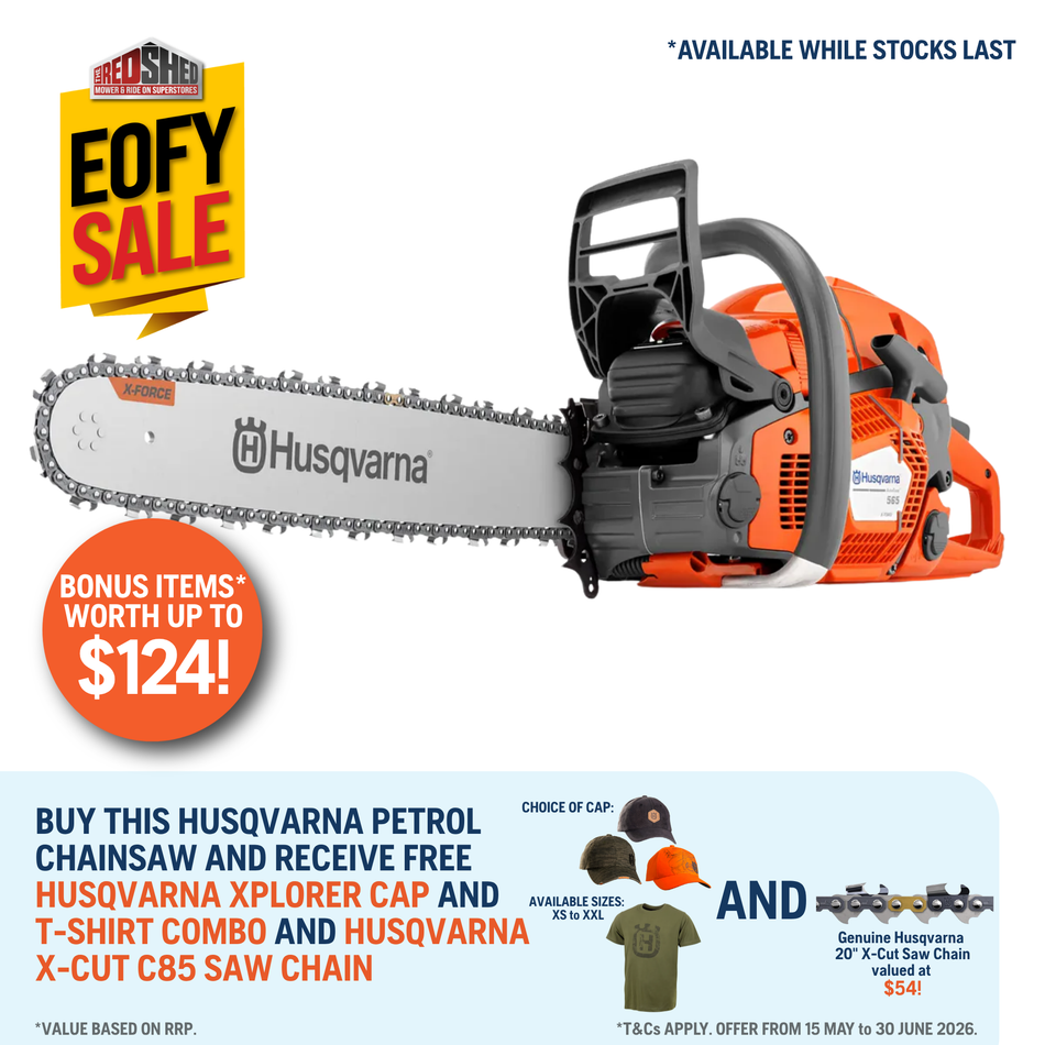 Husqvarna 565 AT Chainsaw - Professional 71cc chainsaw for demanding heavy-duty forestry work.
