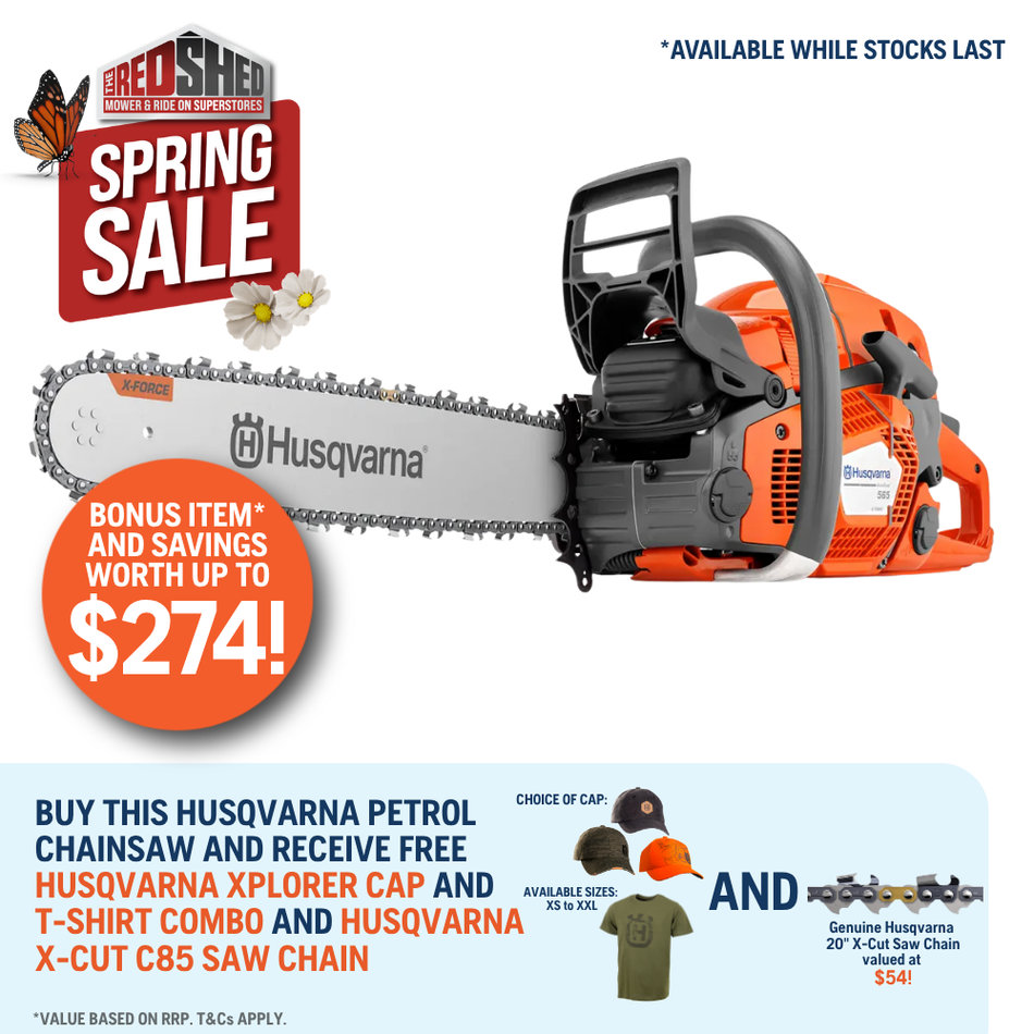 Husqvarna 565 AT Chainsaw - Professional 71cc chainsaw for demanding heavy-duty forestry work.