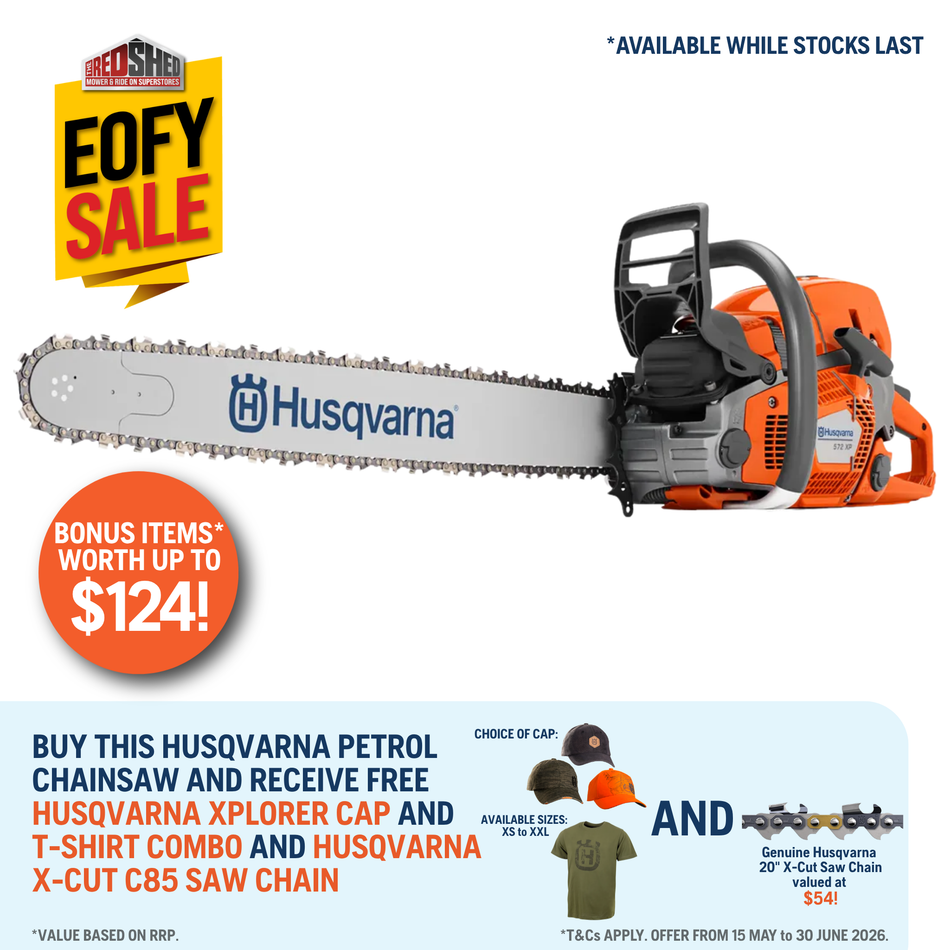 Husqvarna 572 XP Chainsaw - High-performance professional 71cc chainsaw for heavy-duty forestry work.