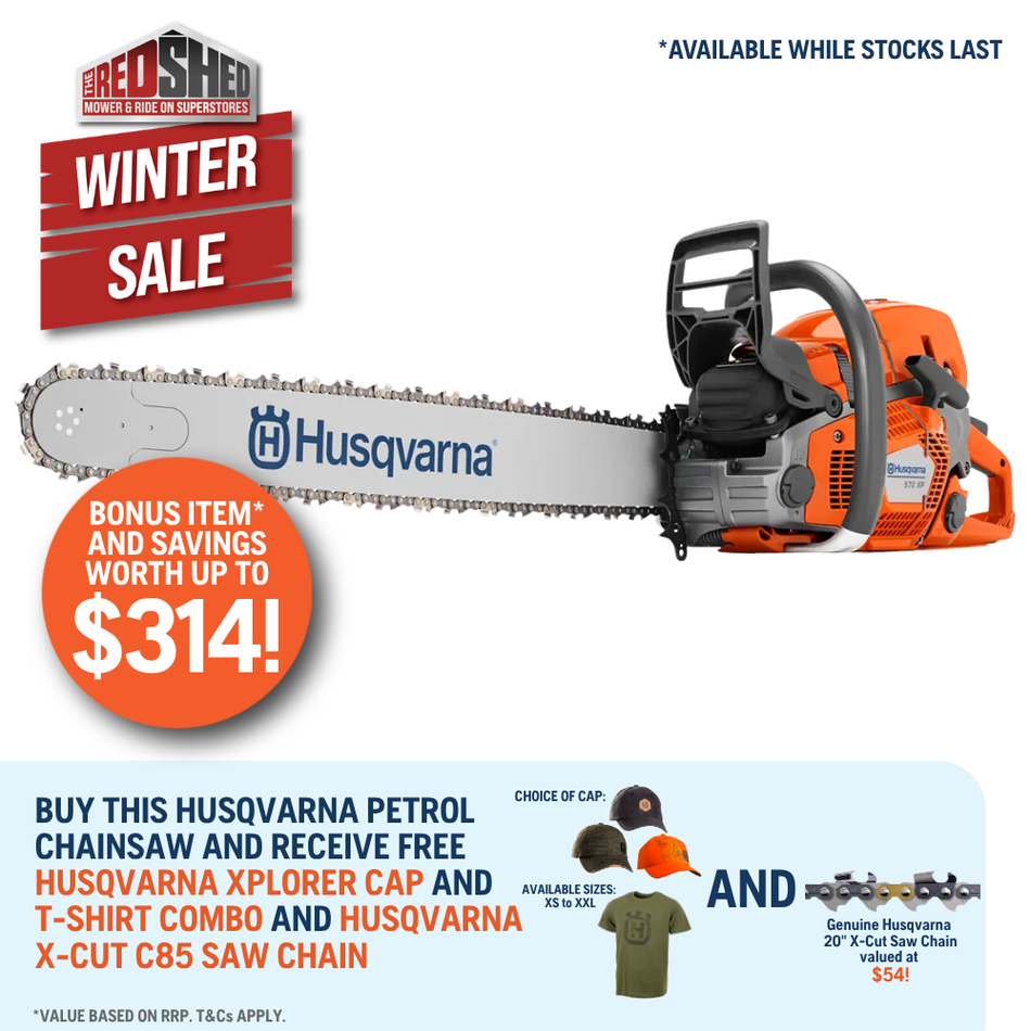 Husqvarna 572 XP Chainsaw - High-performance professional 71cc chainsaw for heavy-duty forestry work.