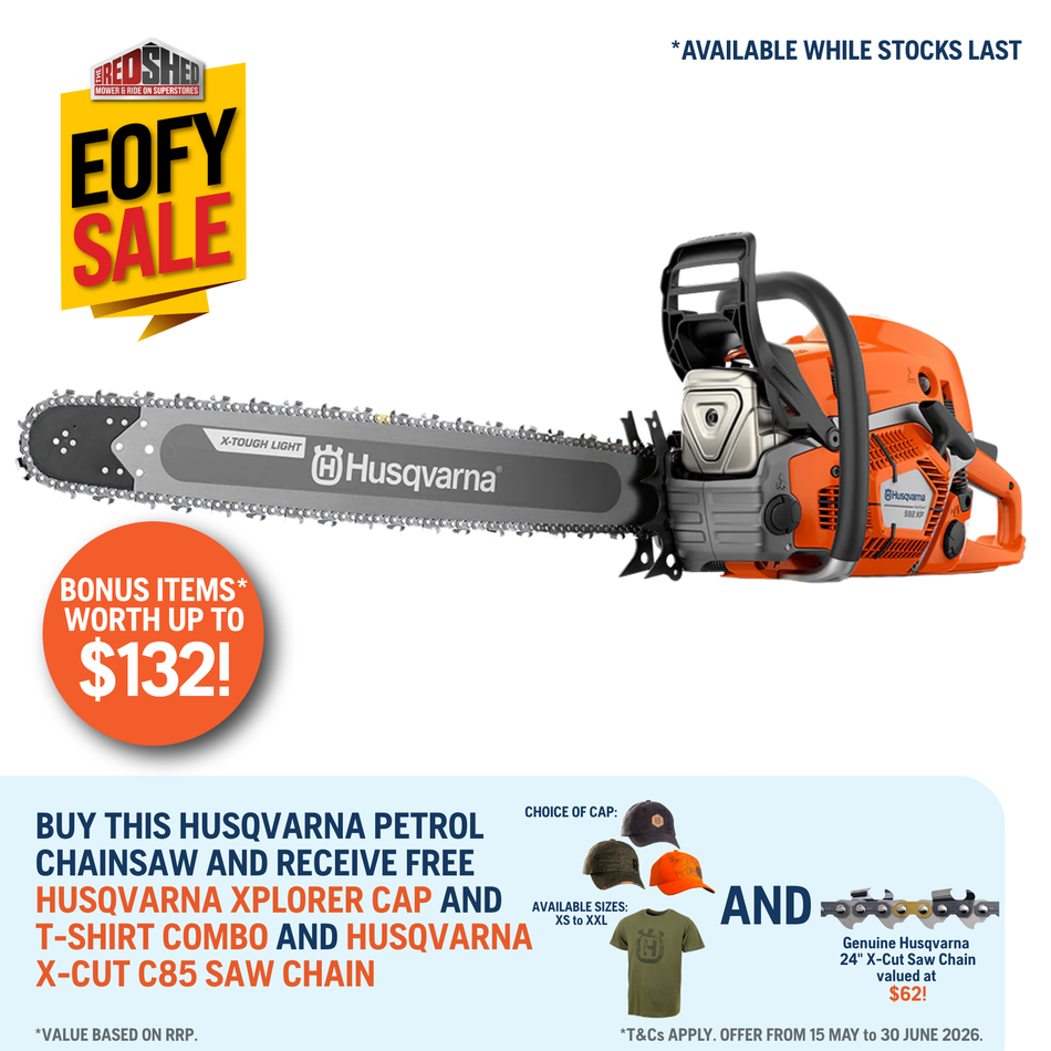 Husqvarna 592 XP Chainsaw - Professional 93cc chainsaw with extremely high cutting capacity