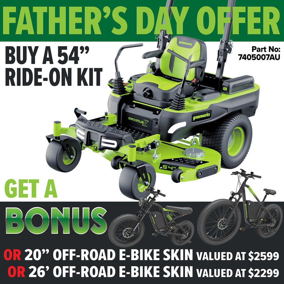 Greenworks MZ546 60V MaximusZ 54" Zero Turn Mower [7405007AU] - Ultra Performance, Better Than Petrol™