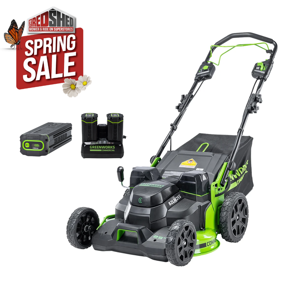 Greenworks 82LM25S 82V 25″ Self-Propelled Lawn Mower 8Ah Kit