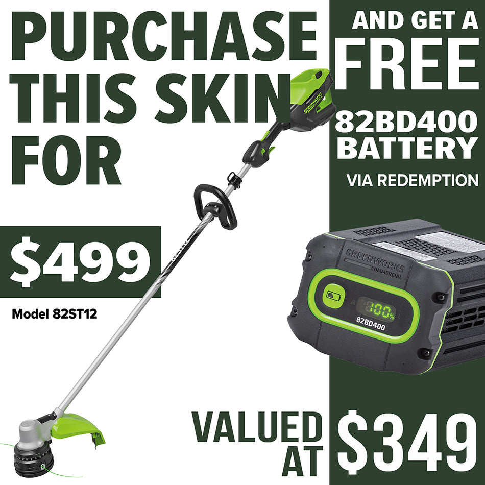 Greenworks 82ST12 82V 1.2kW String Trimmer