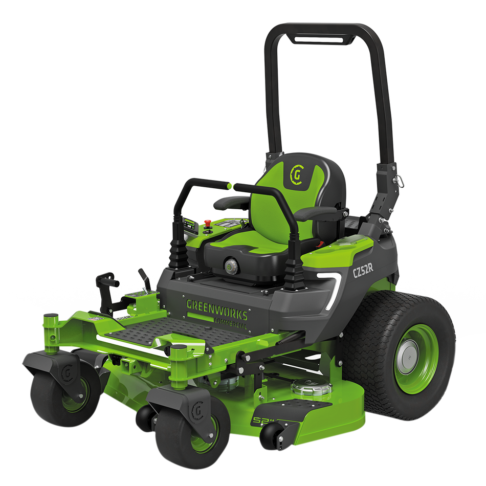 Greenworks 82V OptimusZ 52'' Zero Turn (18kWh) - Equipped with the most advanced 19K Constant Smart Cutting SystemTM.