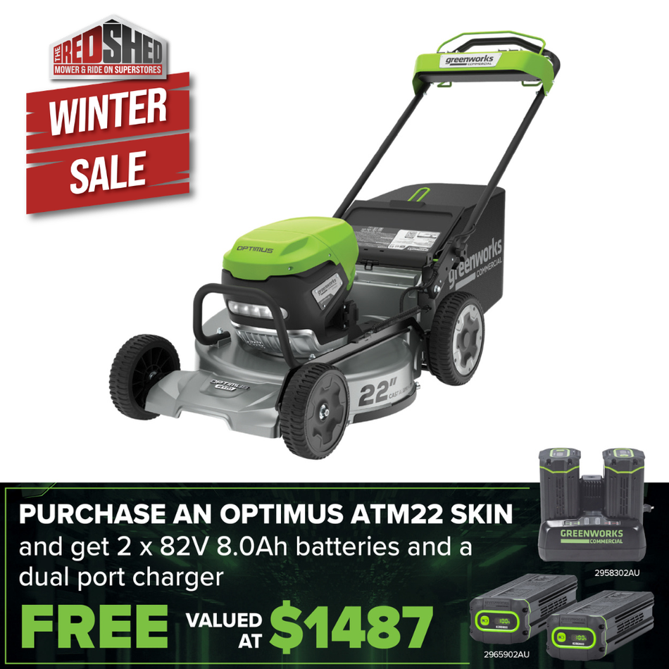 Greenworks ATM22 82V 22in SP Lawn Mower [2504307AU] - 22in commercial self-propelled mower with 82V battery power