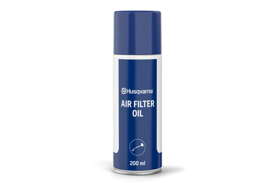 Husqvarna Air Filter Oil Spray 200ml - Efficient maintenance of air filters in petrol brushcutters and forestry clearing saws.