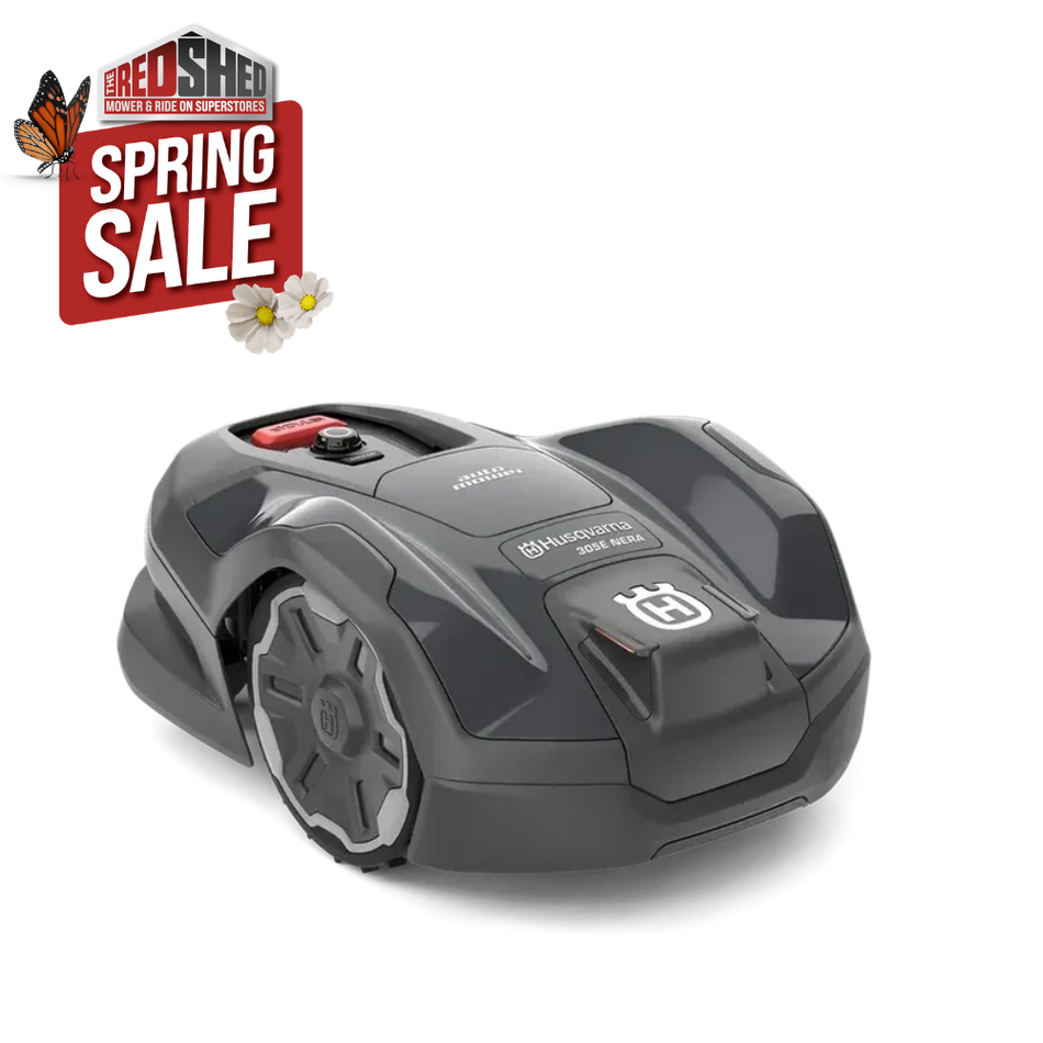 Husqvarna Automower® 305E NERA - Robotic mower that trims the edges, for small to midsize lawns.