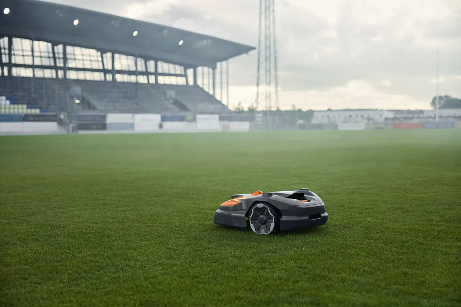 Husqvarna Automower® 580 EPOS® - Wire free robotic mower built for high-quality sports field mowing.
