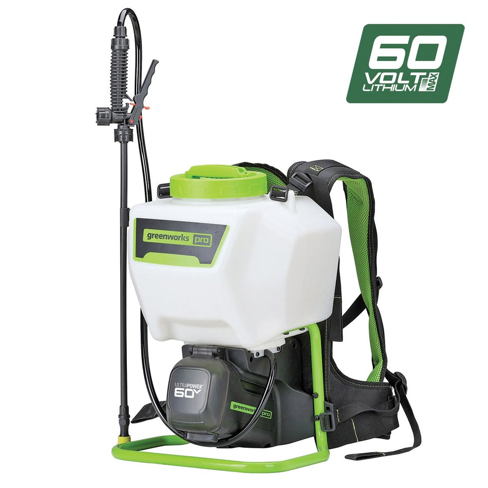 Greenworks BPS302 60V 70PSI 15L Backpack Sprayer [5202307AU] - The powerful motor and pump instantly deliver with constant pressure.