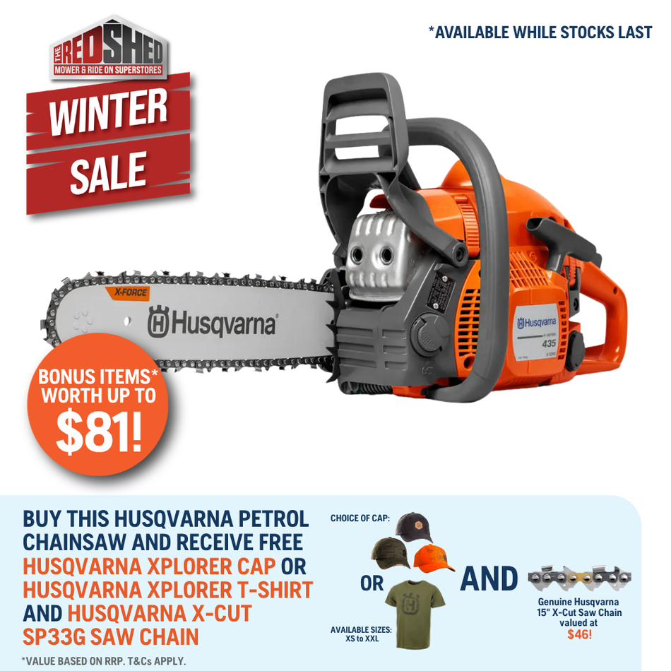 Husqvarna 435e II Saw - Powerful 40.9cc engine and 15" / 16" bar