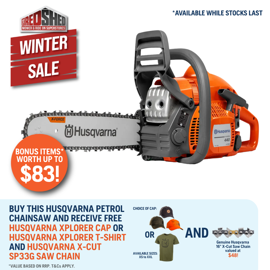Husqvarna 440e II Saw - 16" bar, 40.9cc saw built for Heavy Duty use