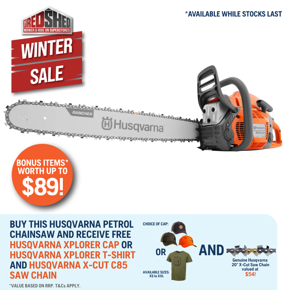 Husqvarna 460 Rancher Saw - High-performing 60cc chainsaw for demanding cutting jobs