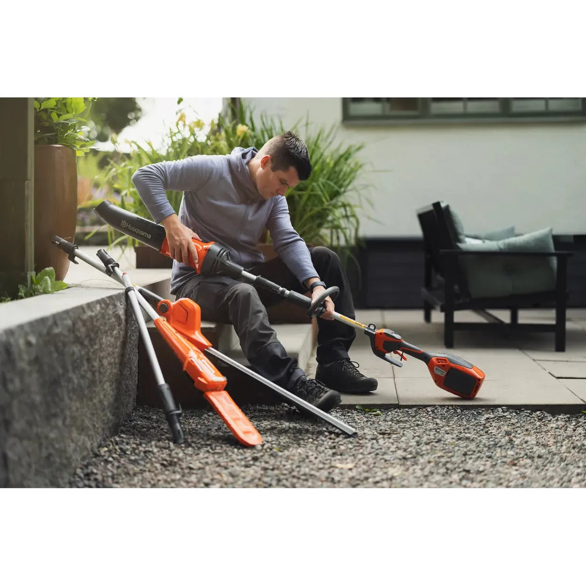 Husqvarna-Husqvarna DH110 FLXi Hedge Trimmer Attachment - Hedge trimmer attachment with adjustable trimming angle.-Hedge Trimmer Attachment-