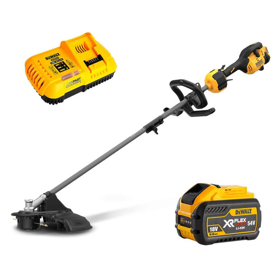DeWALT 54V XR FLEXVOLT Line Trimmer - High efficiency brushless string trimmer with 38cm cutting swathe!