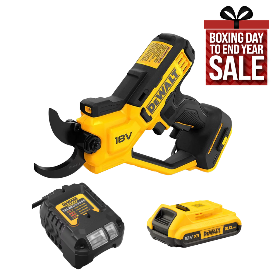 DeWALT DCMPP568D1-XE 18V XR Power Pruner Shears Combo Kit - with 18V 2Ah Battery & 12/18V Charger
