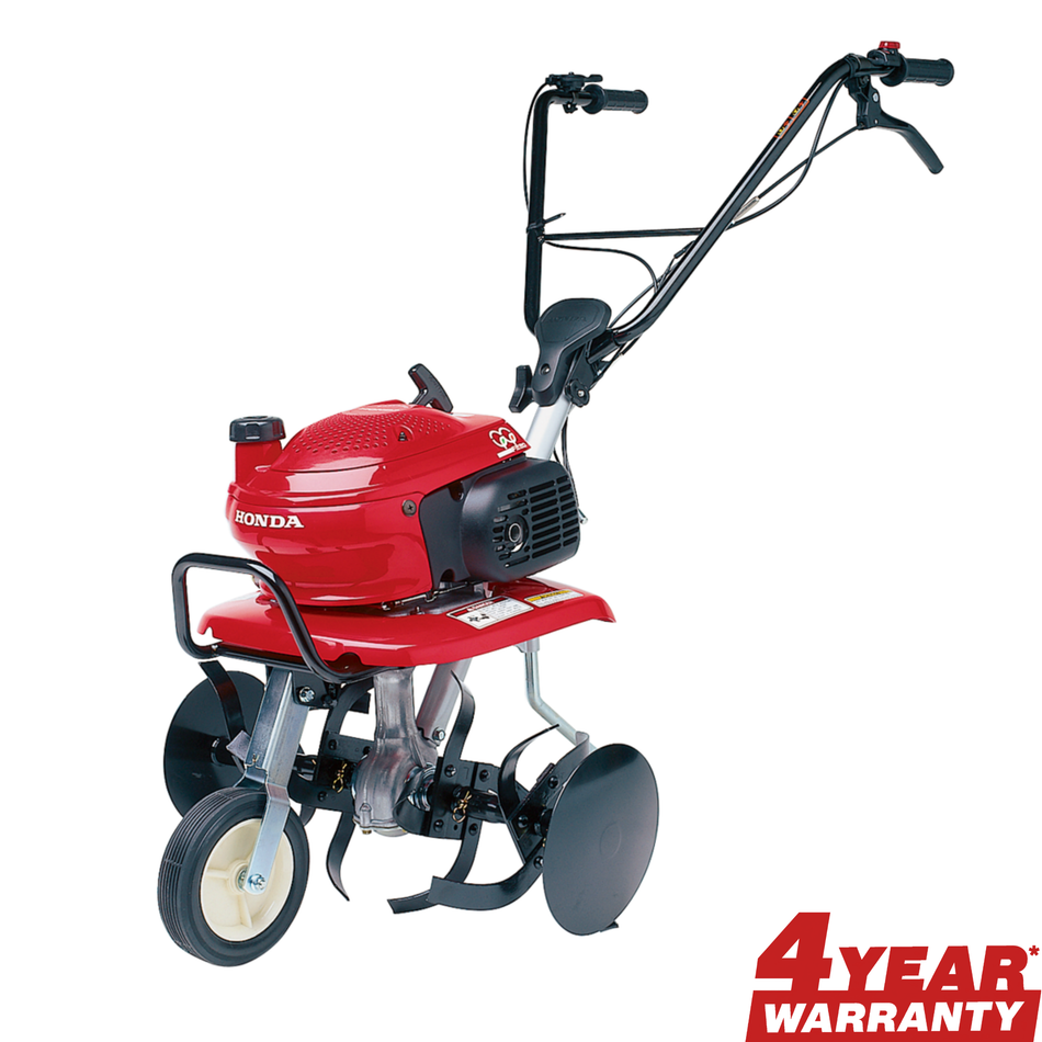 Honda F220 Tiller - Powerful 57cc 4-Stroke engine, 21in tilling width, super value Honda tiller