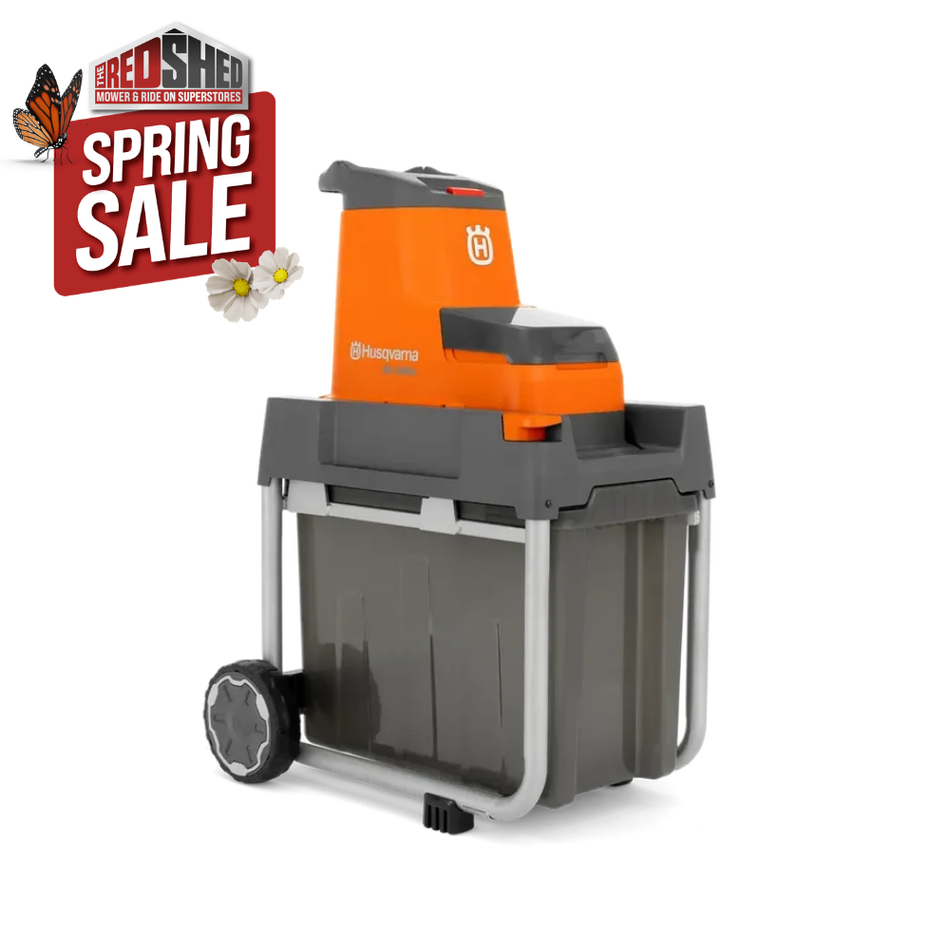 Husqvarna GS 340is Shredder - Battery-powered shredder for efficient debris disposal and smart storage.