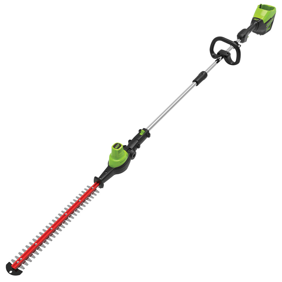 Greenworks GS60PHT51  60V Brushless Pole Hedge Trimmer - Have the confidence to tackle the most challenging projects.