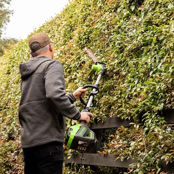 Greenworks GS60PHT51  60V Brushless Pole Hedge Trimmer - Have the confidence to tackle the most challenging projects.