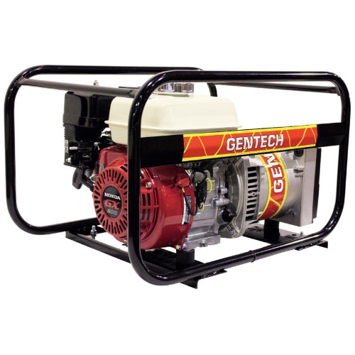 Gentech EP3400HSR Generator - 3.4kVA portable generator, Honda GX200 engine, 3.6L fuel capacity